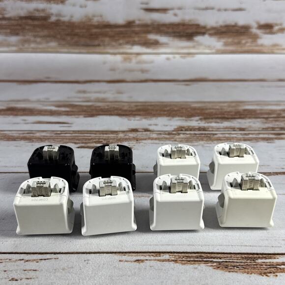 Nintendo Wii Motion Plus Adapter Lot of 8 – OEM White & Black, Tested, Genuine - Picture 1 of 5